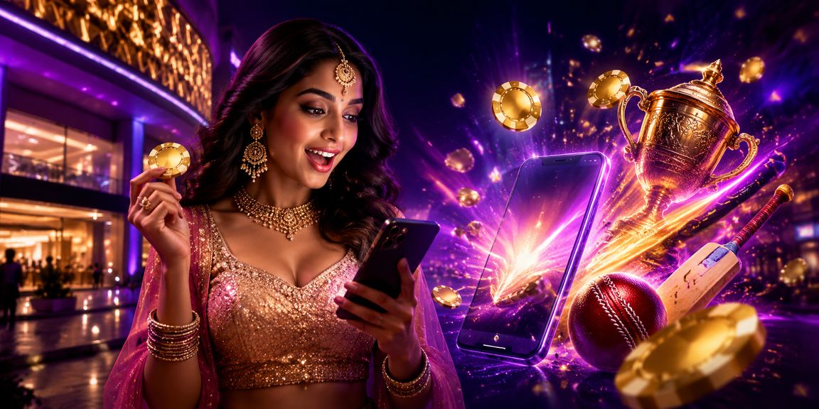 Indian player enjoying mobile betting app on phone